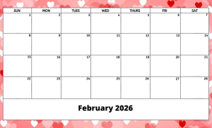 February 2026 activity calendar for activity directors
